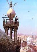 A Muezzin Calling from the Top of a Minaret the Faithful to Prayer, Jean-Leon Gerome